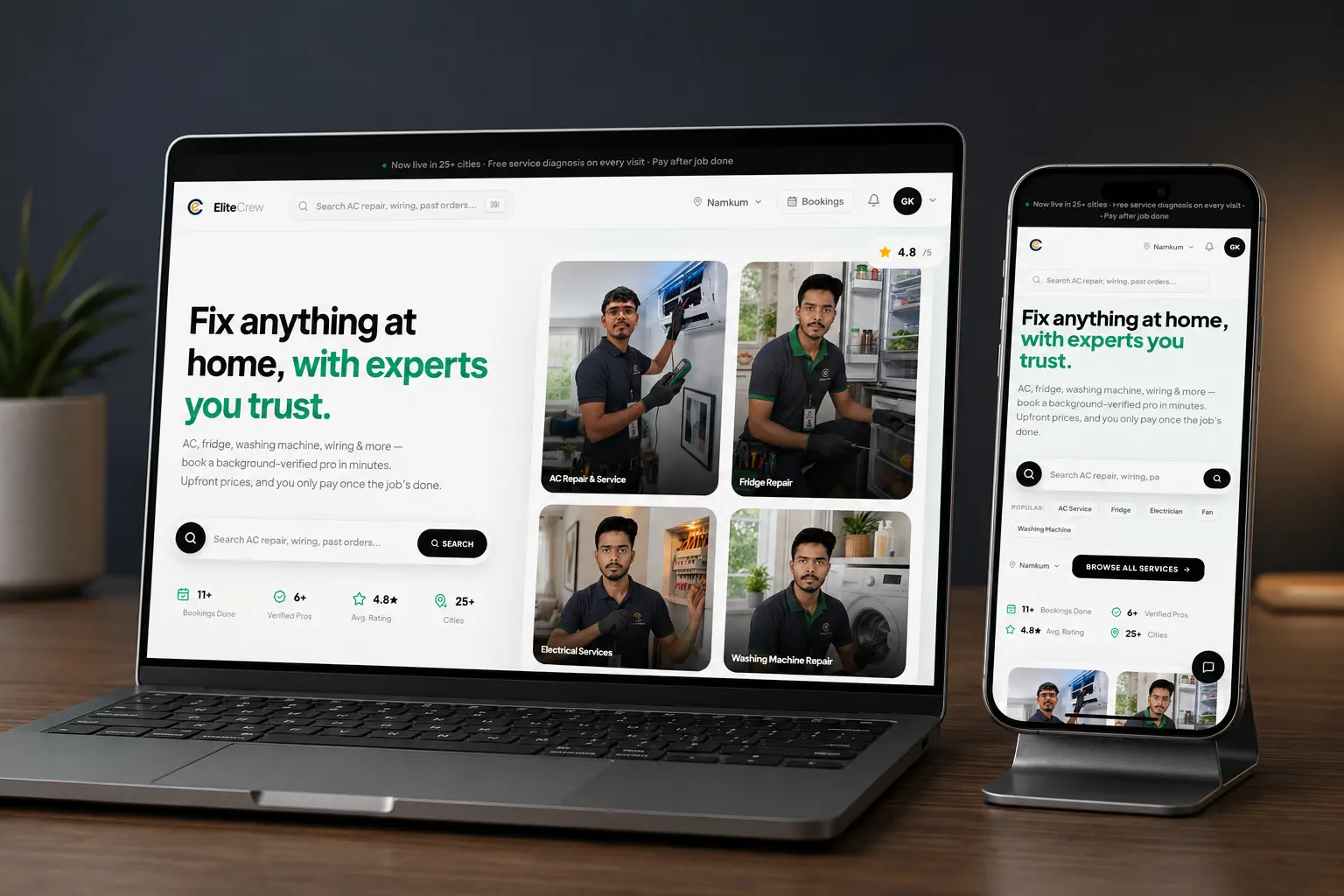 EliteCrew — Trusted Home Services Marketplace